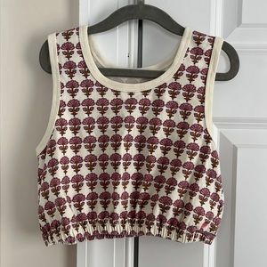 Pink chicken Floral Crop Top 7